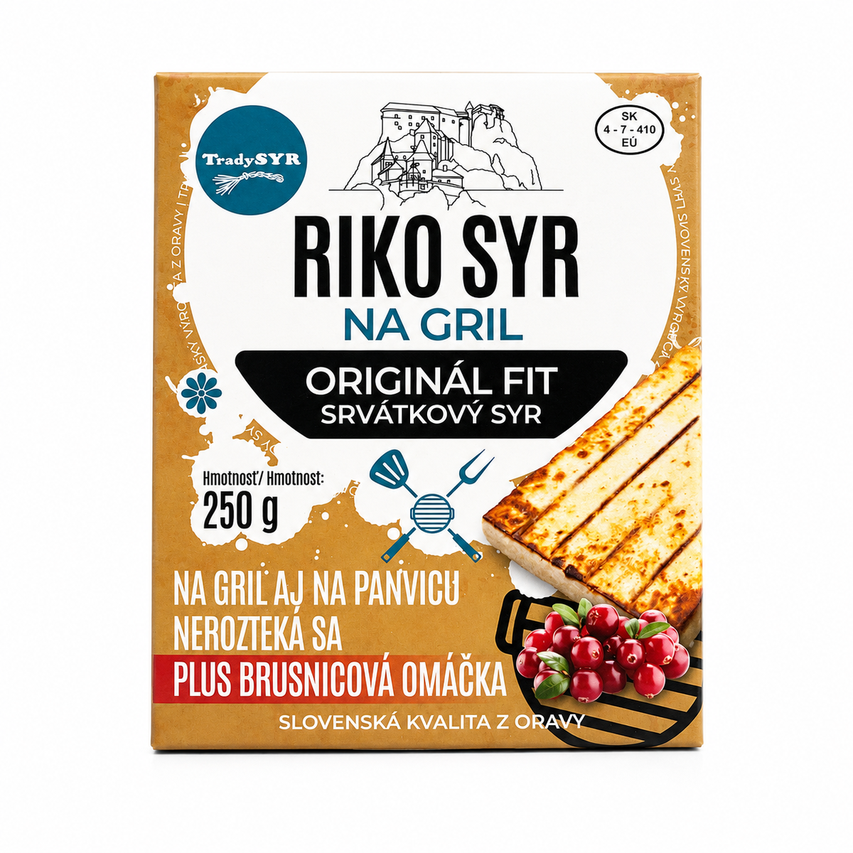 RIKOsyr na gril 250 g s brusnicovou omáčkou