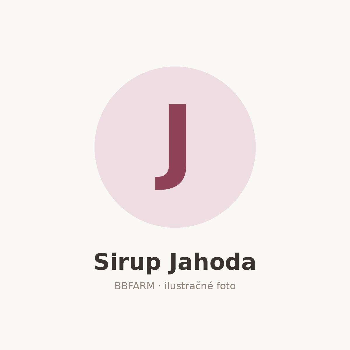 Sirup Jahoda – ilustračné foto