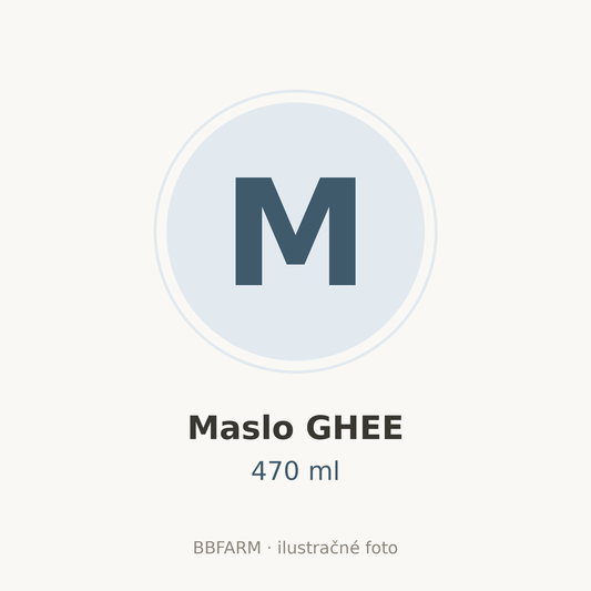 Maslo GHEE 470 ml – ilustračné foto
